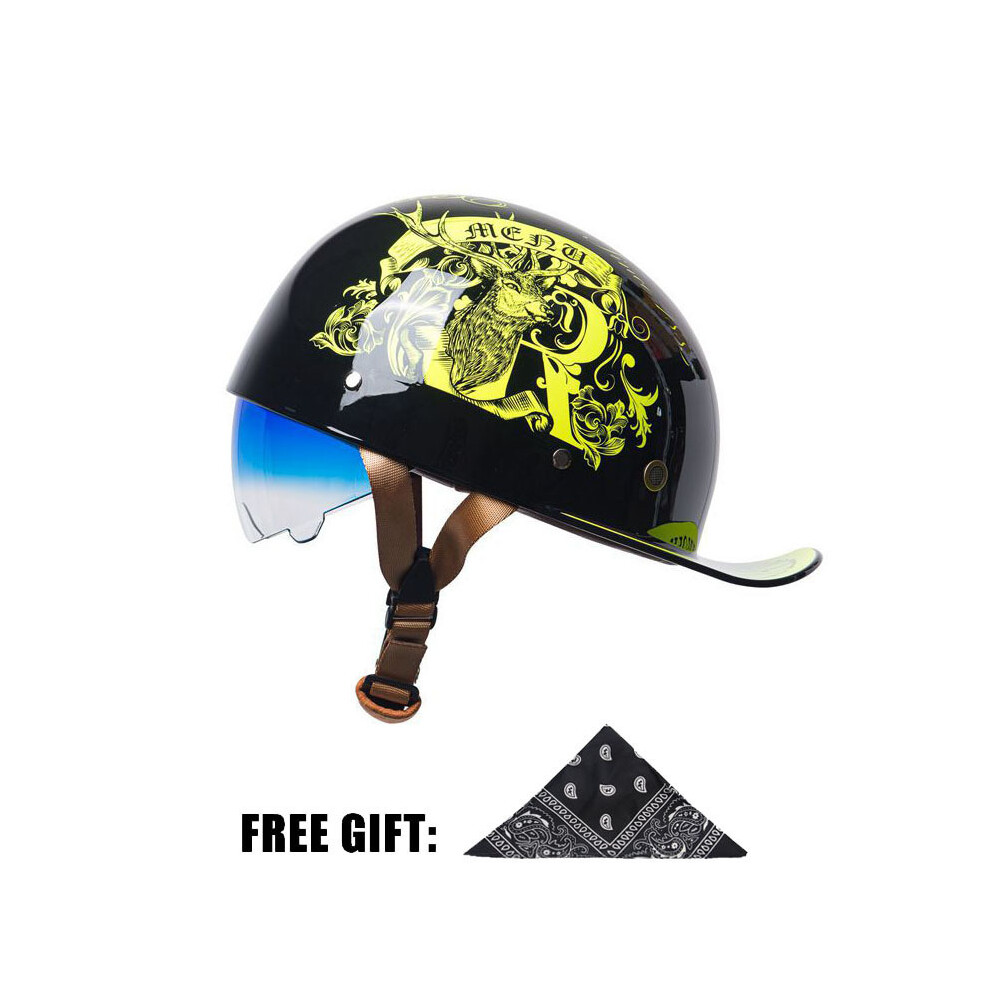 (M, 6) 2023 Adult Open Face Summer Retro Motorcycle Vintage Half Helmet Baseball Cap Helmets Children Riding Motocross With-image-OPC-PGD7R7N-NEW