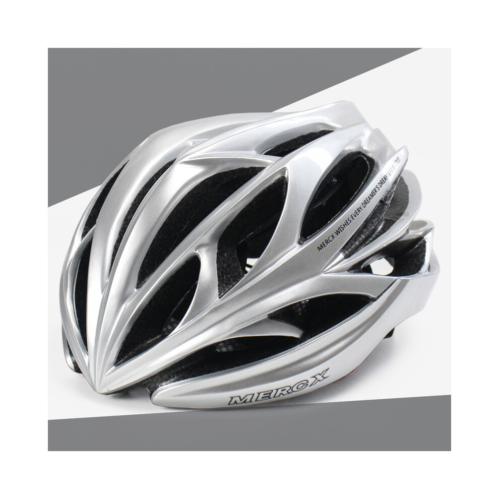 (M 54-58Cm, ) Ultralight Cycling Helmet For Men And Women, Mtb Road Bike Helmets, Outdoor Sports, Mountain Bike, Bicycle Safety Helmet Silver