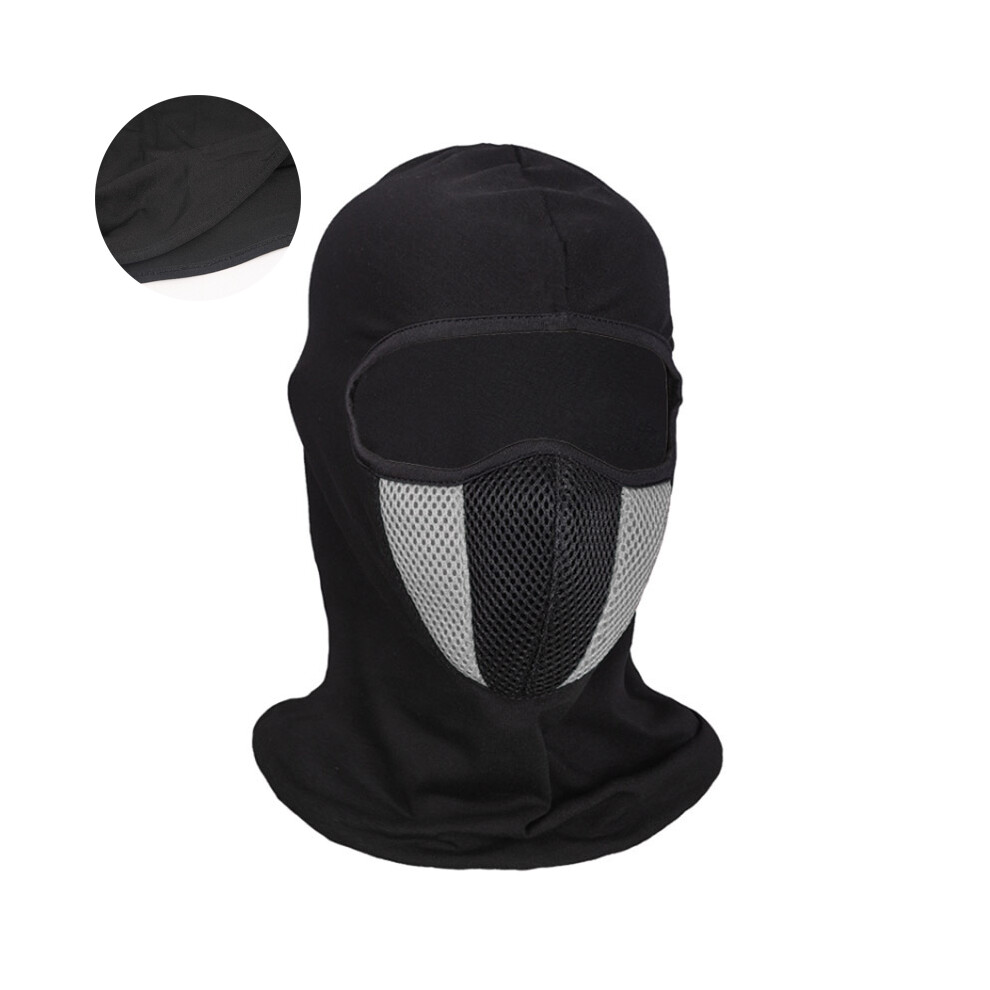 (White) Motorcycle Full Face Helmet Mask Breathable Motorbike Motocross Helmets Outdoor Riding Neck Face Hood Motorcycle Accessories White 8130375929896