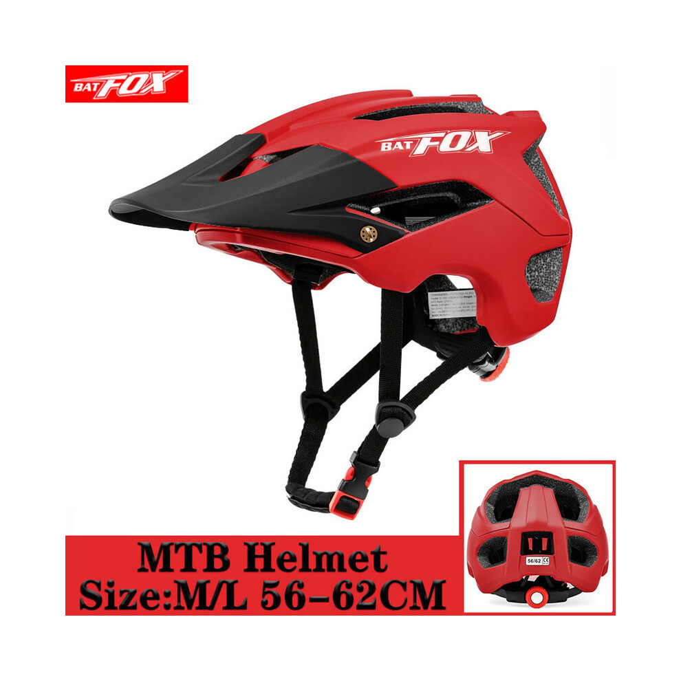 (5002-Black) Helmet Cycling Mtb Bicycle Helmet Integrally-Molded Mountain Bike Helmet For Men Women Casco Bicicleta Mtb Helmets Red/Black