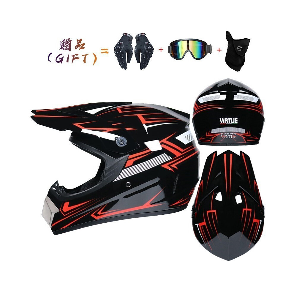 (L, 15) Off-Road Motorcycles Adult Motocross Helmets Atv Downhill Mtb Dh Hood Helmets Capacetes Dot Approved Dot Motorcycle 8130375886366