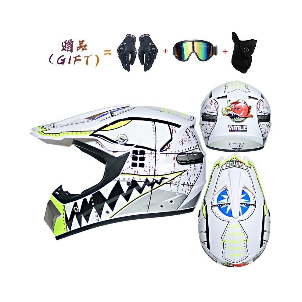 (L, 13) Off-Road Motorcycles Adult Motocross Helmets Atv Downhill Mtb Dh Hood Helmets Capacetes Dot Approved Dot Motorcycle 8130375886328