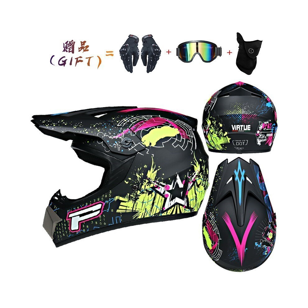 (L, 14) Off-Road Motorcycles Adult Motocross Helmets Atv Downhill Mtb Dh Hood Helmets Capacetes Dot Approved Dot Motorcycle 8130375886441