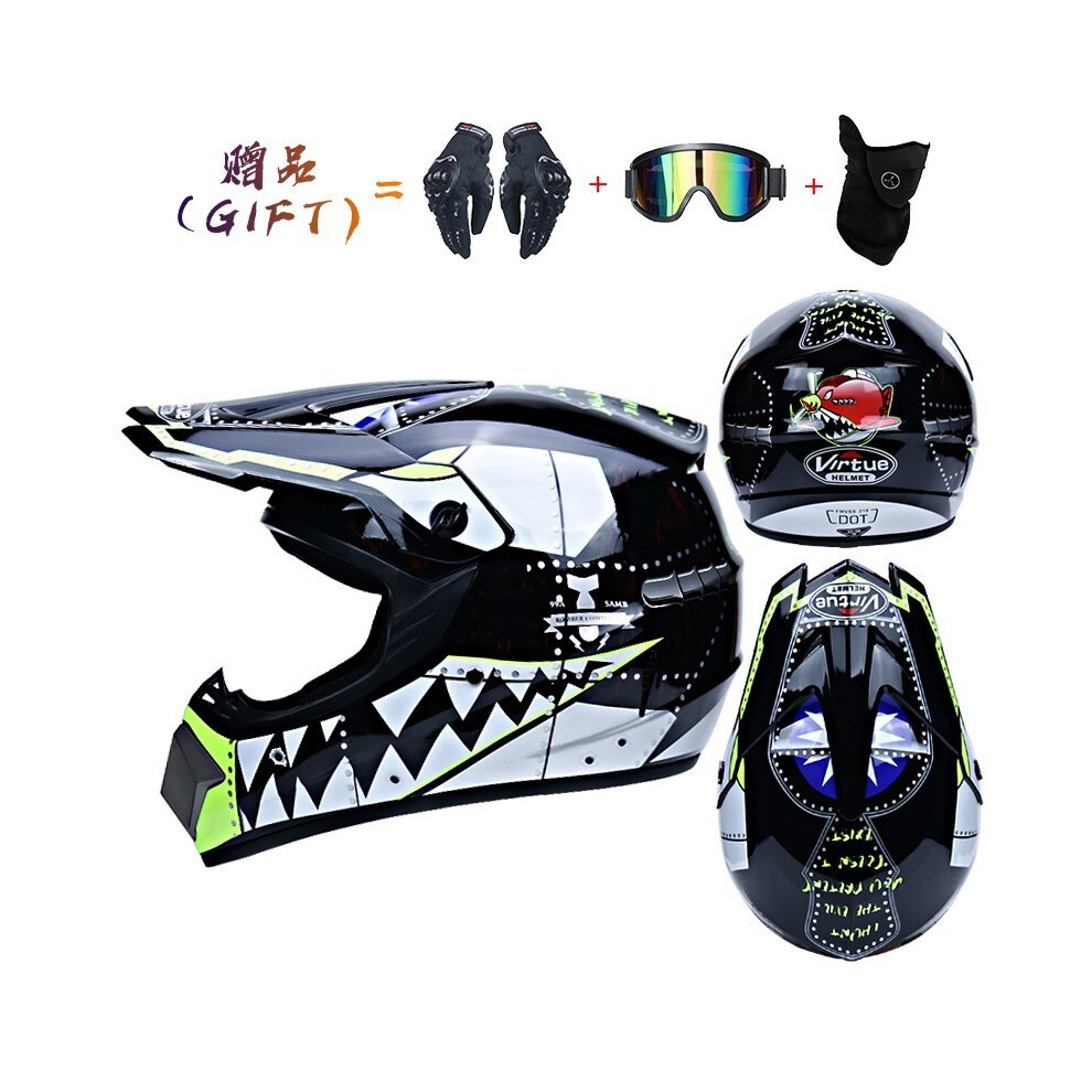 (L, 9) Off-Road Motorcycles Adult Motocross Helmets Atv Downhill Mtb Dh Hood Helmets Capacetes Dot Approved Dot Motorcycle 8130375886687