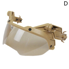 (D) Adjustable Tactical Helmet Flip Goggles Airsoft Paintball FAST Helmet Windproof Anti Fog CS Wargame Protection Goggles