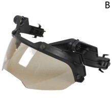 (B) Adjustable Tactical Helmet Flip Goggles Airsoft Paintball FAST Helmet Windproof Anti Fog CS Wargame Protection Goggles