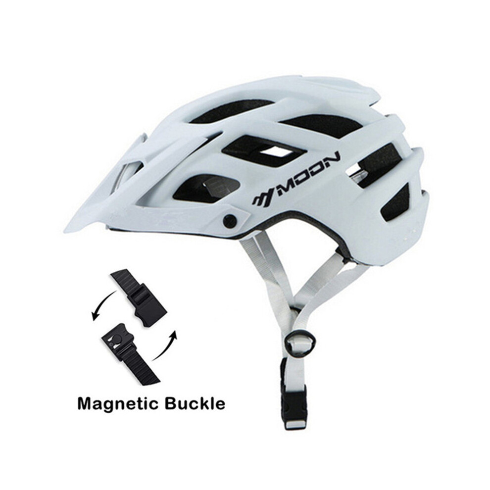 (M -55-58cm, Moon White) 2025 New Cycling Helmet TRAIL XC Bicycle Helmet In-mold MTB Bike Helmet Casco Ciclismo Road Mountain Helmets Safety-image-OPC-PGD7WPR-NEW