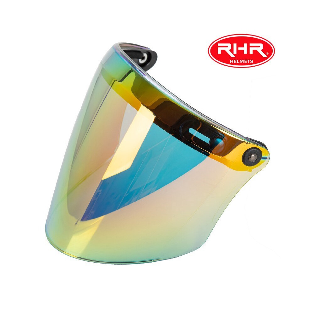 (Revo ) Universe Motorcycle Helmet Visor For 3/4 Retro Helmet Jet Helmet Replacement Shield Diy Shield Motorcycle Helmets Gold 8130375887080