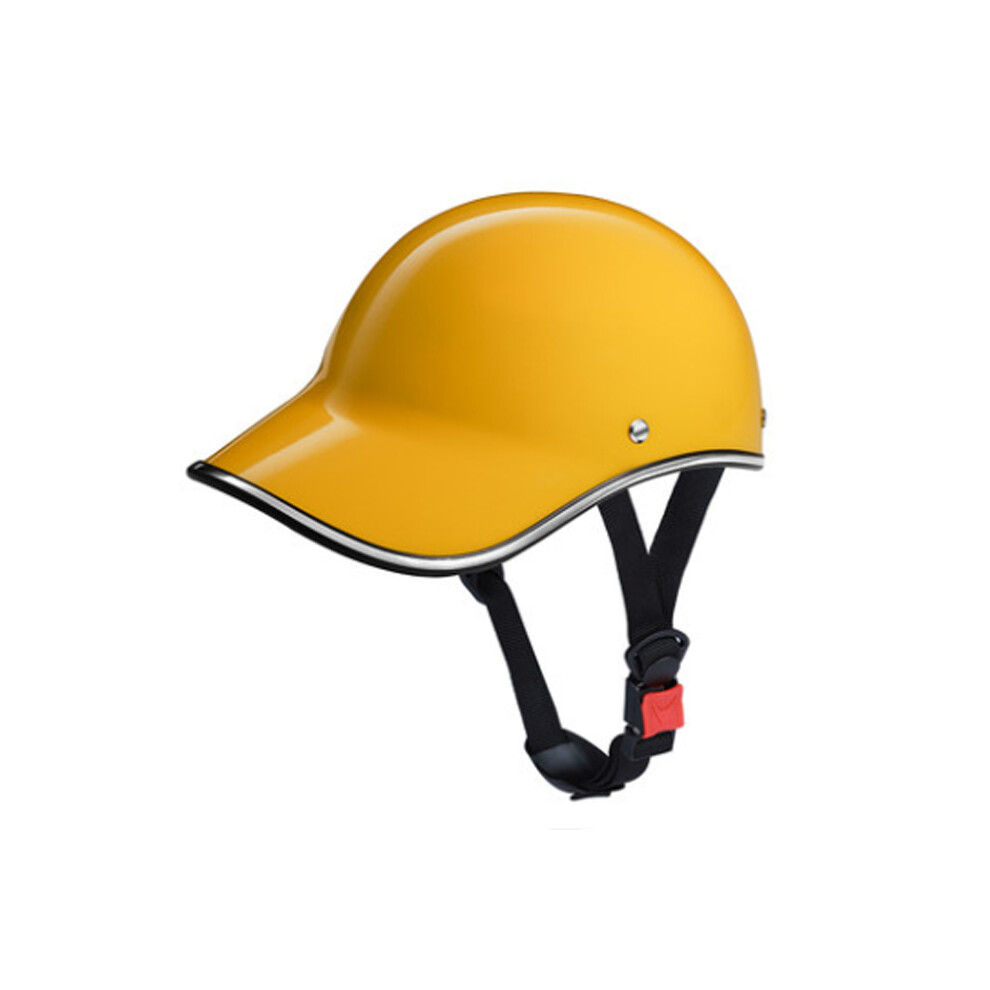 (Yellow) Motorcycle Helmet Adult Baseball Cap Electric Bicycle Helmets Bike Classic Scooter Universal Men Women's Moto Helmet-image-OPC-PGD7WWD-NEW