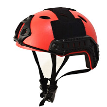 (Red with holes) 1 PCS High Quality Protective Paintball War Game Tactical Helmet Air Soft Tactical FAST Helmet  Helmet Fast Helmet