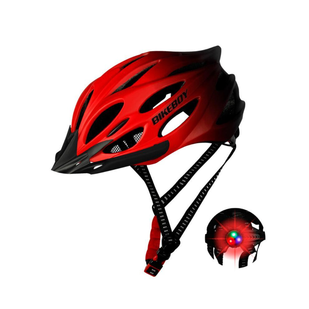 (CHINA, Gradient Red 1pc) Bikeboy Cycling Helmet Ultralight MTB Bicycle Helmet Sport Special Mountain Bike Helmets Outdoor Riding Equipment For-image-OPC-PGD7XBH-NEW