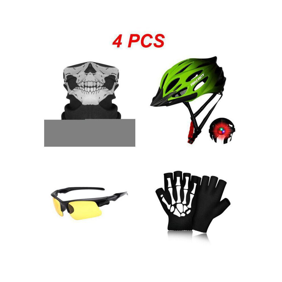 (n Federation, Gradient green set) Bikeboy Cycling Helmet Ultralight MTB Bicycle Helmet Sport Special Mountain Bike Helmets Outdoor Riding Equipment F-image-OPC-PGD7XCB-NEW