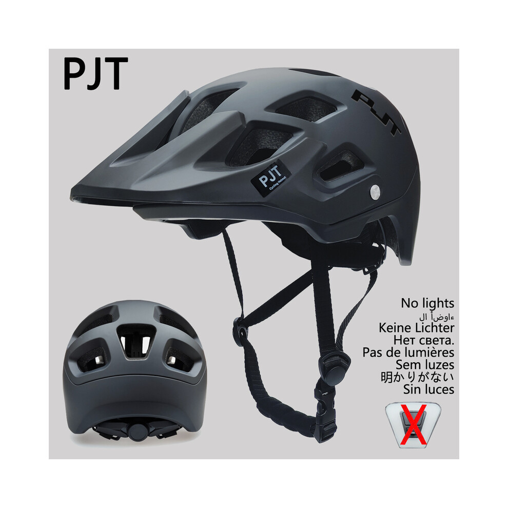 (M-L57-62CM, P-10-Black-B) Cycling Helmet Man Women USB Rechargeable Full safet Taillights Road Mountain Bike Helmet Bicycle Helmet Sun Visor-image-OPC-PGD7Y5C-NEW