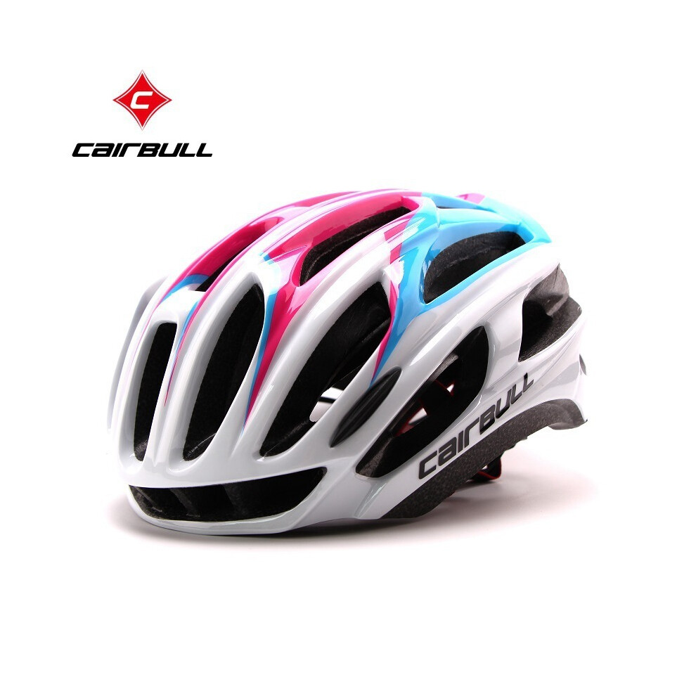 (M -54-58Cm, White) Cairbull Women Bicycle Helmet Ultralight Riding Bike Helmet Integrated Breathable Comfortable Safety Men Cycling Helmet Pink/White