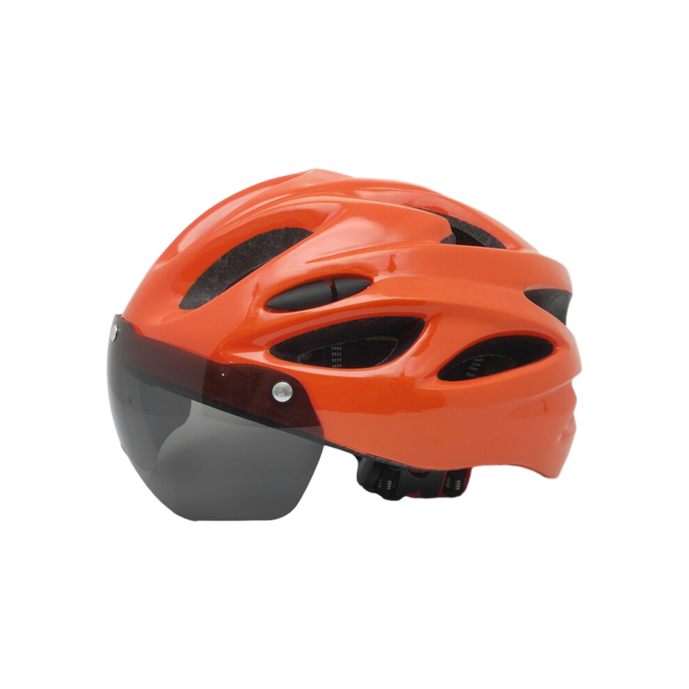 (CHINA, Orange) MTB Bike Helmet Men Women Sport Cycling Helmet Adjustable Mountain Road Bicycle Soft Pad Safety Hat Cap With Windproof