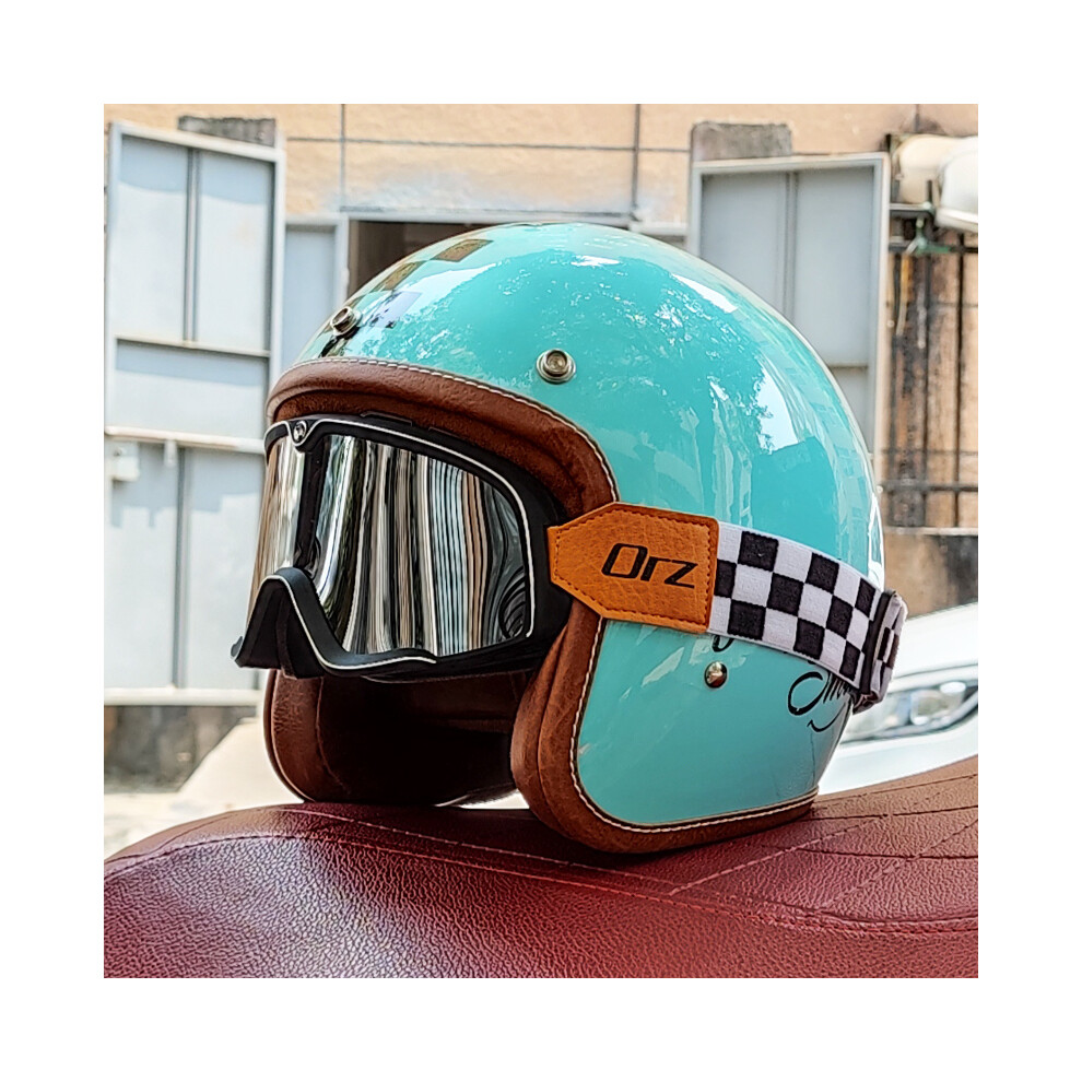 (L, 16) Open Helmet Moto Motorcycle Helmet Vintage Motorcycle Headgear Casque Casco 3/4 Helmet    Motorcycle Helmets-image-OPC-PGD7ZCV-NEW