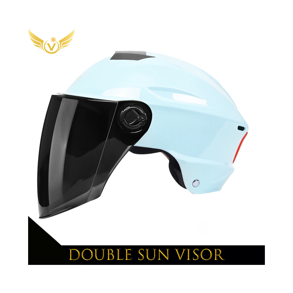 (8) Electric Scooter Helmet Summer Vespa Chopper Motorcycle Helmets Safety Waterfall Soman Urban Articles Woman Men Moto 9393321857028