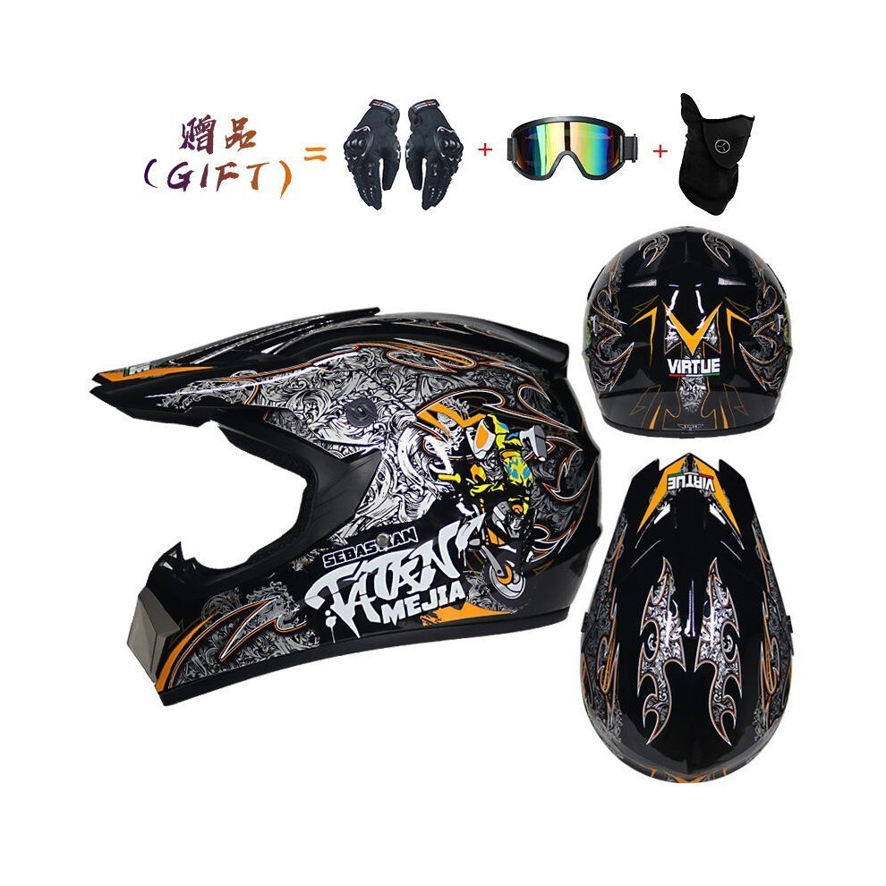 (XL, 4) New off-road helmet Unisex Mountain bike motorcycle helmet ATV downhill mountain helmet DOT    Motorcycle Helmets-image-OPC-PGD7YKP-NEW