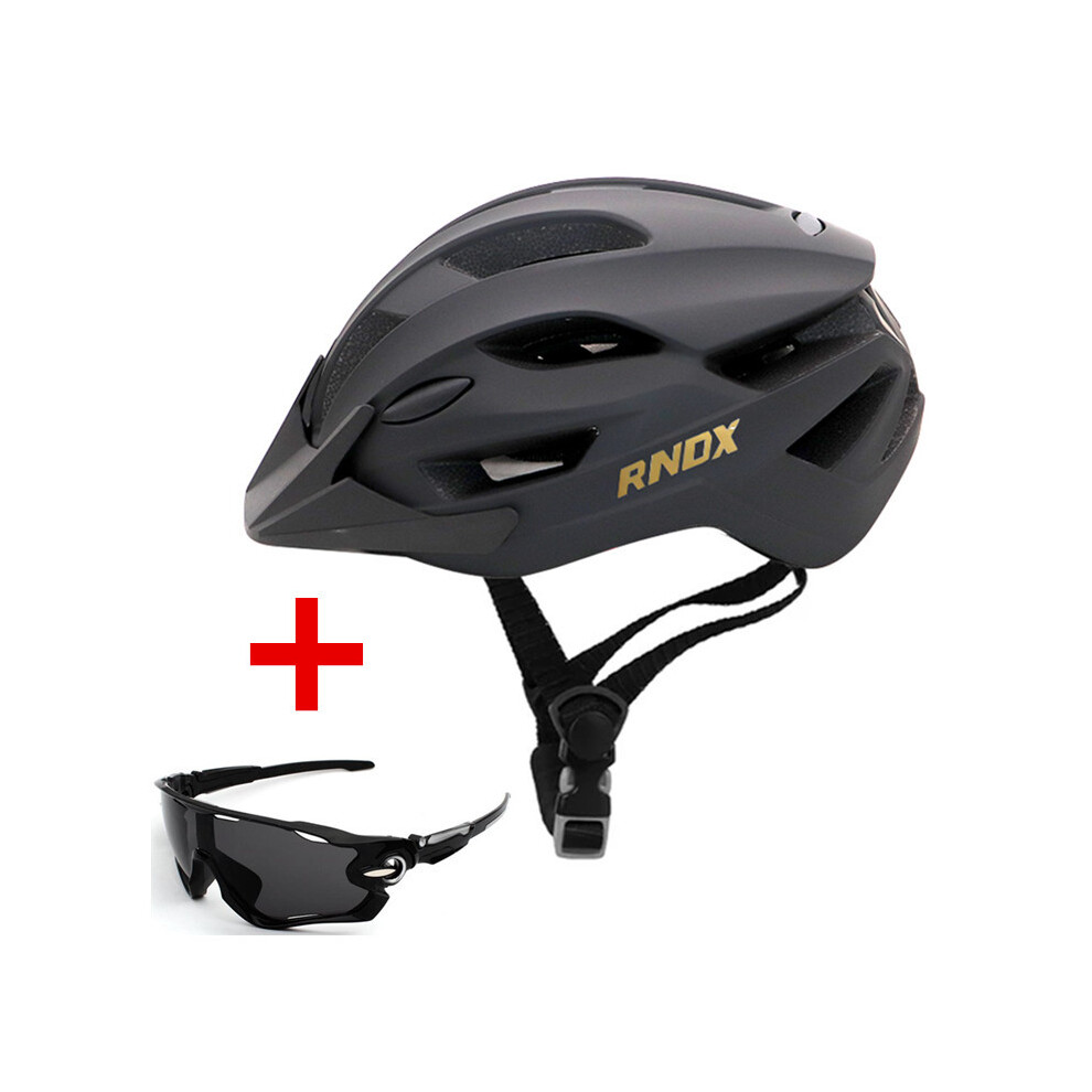 (CHINA, black and glasses) New Ultralight Cycling Helmet Cycling Safety Cap Racing Bike Equipments MTB Helmets Women and Men  Bicycle Helmet-image-OPC-PGD82F8-NEW