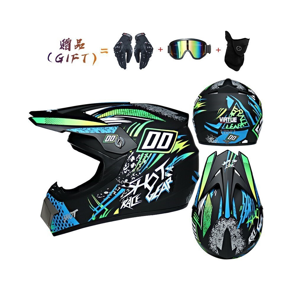 (S, 8) Safety Motocross Helmet Casco Motocross Bicycle Downhill Capacete ATV Cross Helmet Child Motorcycle Helmet Dot Abs-image-OPC-PGD85FS-NEW