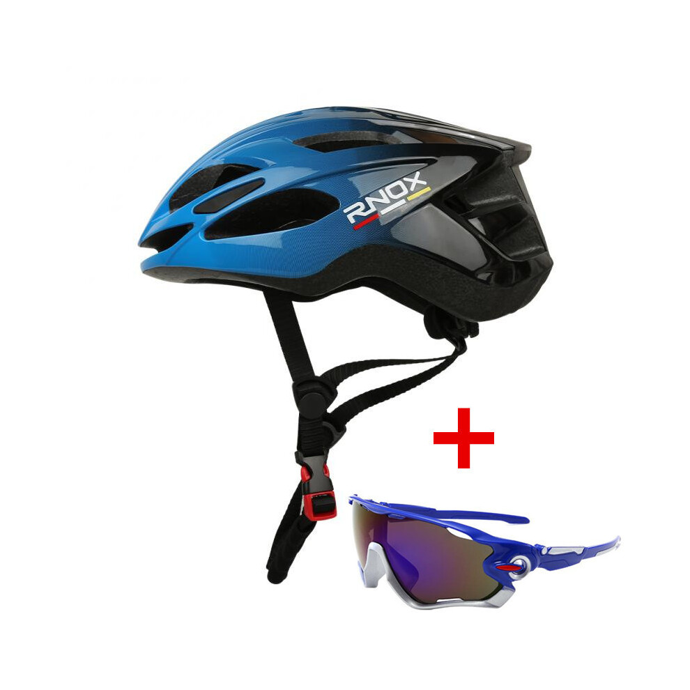 (Average -55-61cm, Blue and glasses) 2025 NEW Ultralight Cycling Helmet Cycling Safety Cap Bicycle Helmet for Women Men Racing Bike Equipments  MTB He-image-OPC-PGD867C-NEW