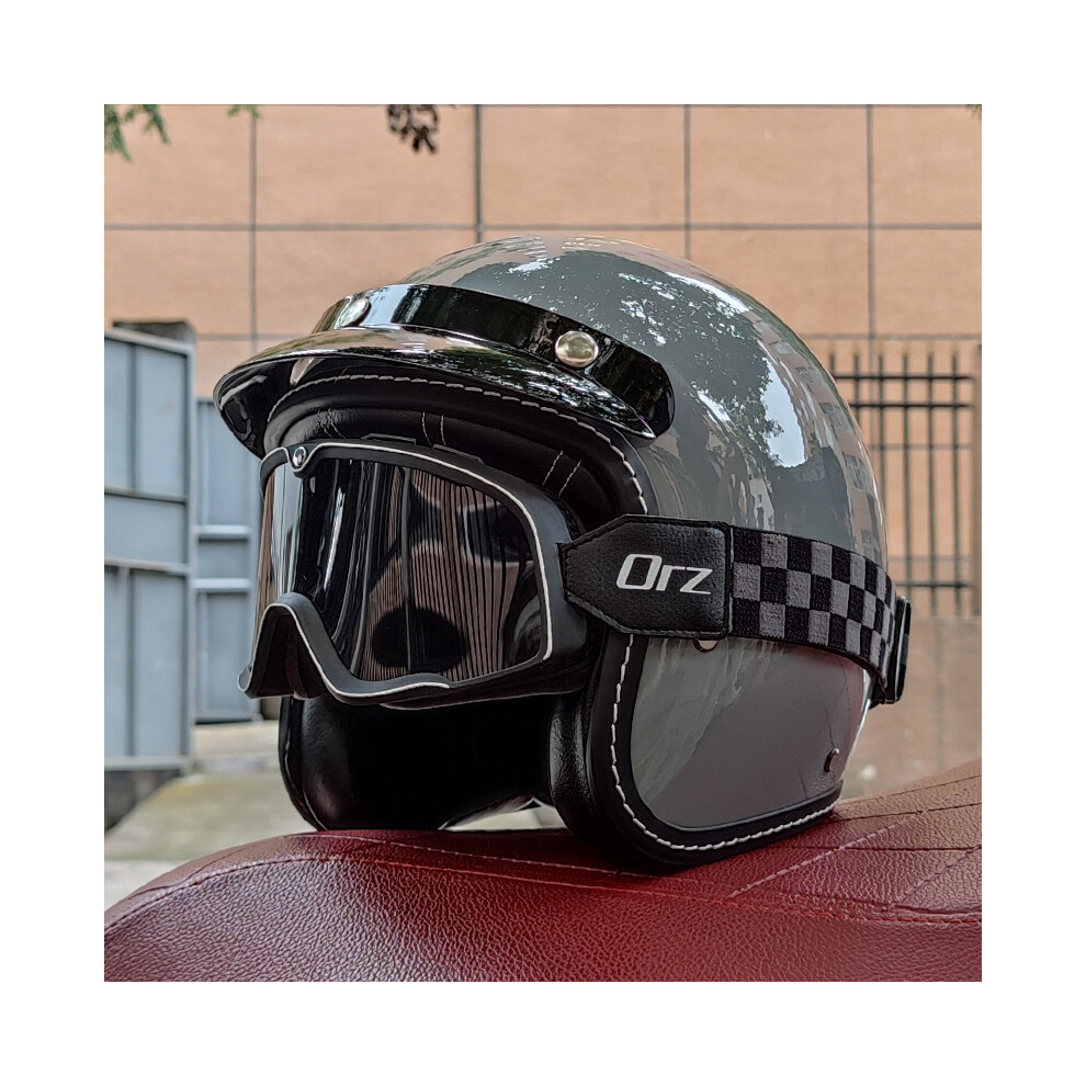 (M, 18) DOT approved retro motorcycle helmet casco 3/4 open face  helmet cafe racer helmet chopper helmet capacete    Motorcycle-image-OPC-PGD86BP-NEW