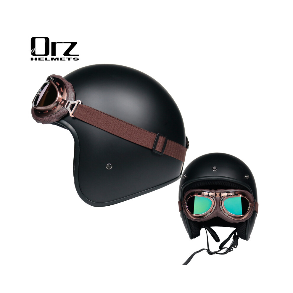 (XL, 9) DOT approved retro motorcycle helmet casco 3/4 open face  helmet cafe racer helmet chopper helmet capacete    Motorcycle-image-OPC-PGD86CS-NEW