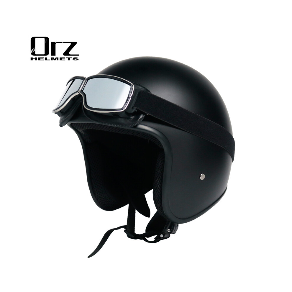 (Xxl, 13) Dot Approved Retro Motorcycle Helmet Casco 3/4 Open Face Helmet Cafe Racer Helmet Chopper Helmet Capacete Motorcycle 8130375820667
