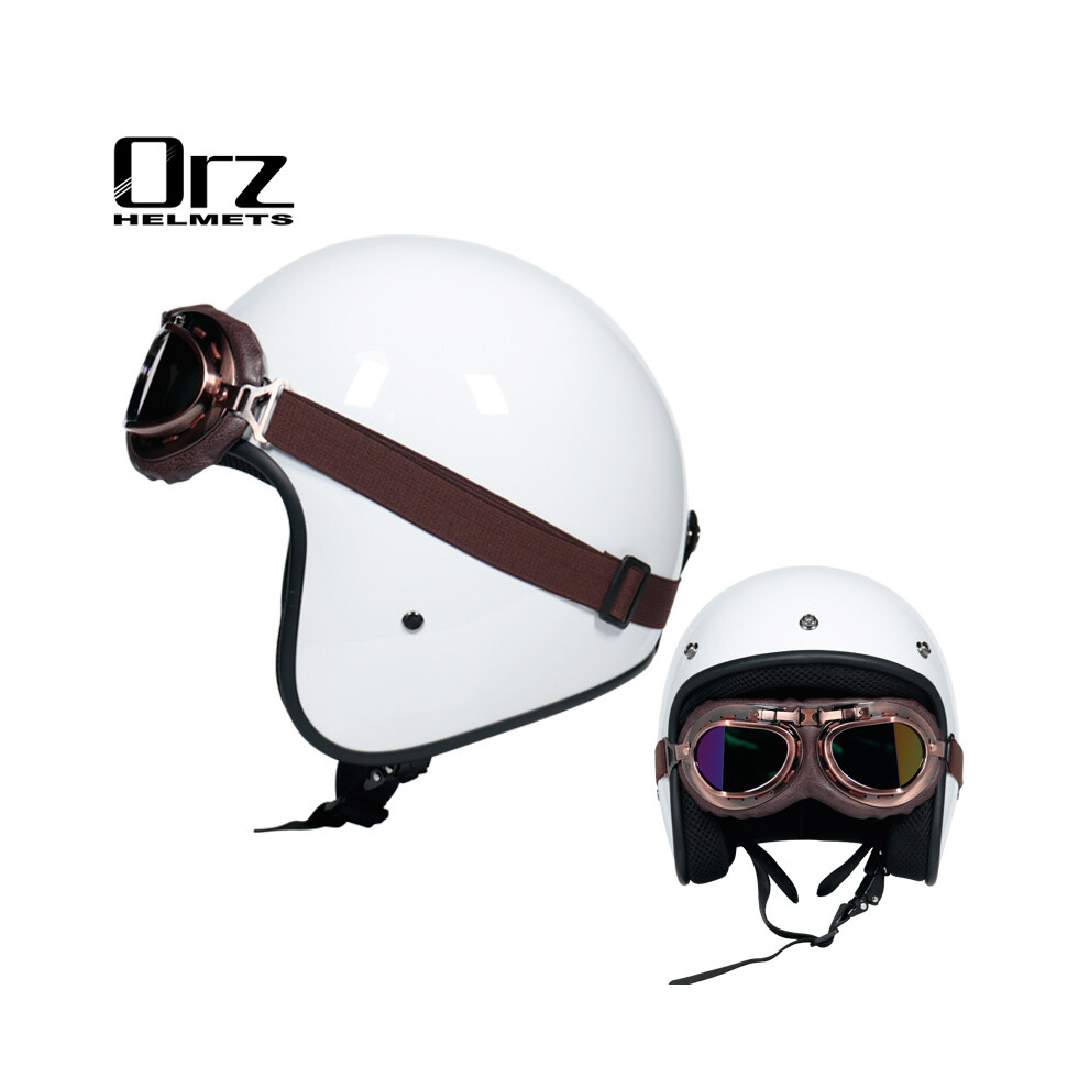 (Xxl, 7) Dot Approved Retro Motorcycle Helmet Casco 3/4 Open Face Helmet Cafe Racer Helmet Chopper Helmet Capacete Motorcycle 8130375820827