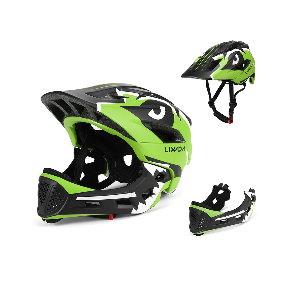 (Green) Kids Detachable Full Face Helmet Children Sports Safety Helmet for Cycling Skateboarding Roller Skating-image-OPC-PGD86TT-NEW