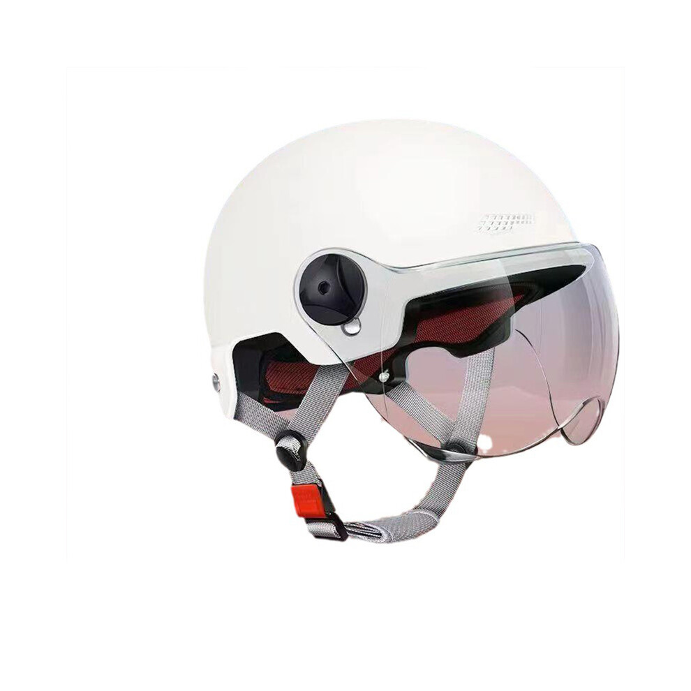 (White) Motorcycle Electric Bicycle Helmet For Men Women Classic Retro Scooter Half Helmet Ultralight Cycling Helmet Mtb Bike White 9393321862282