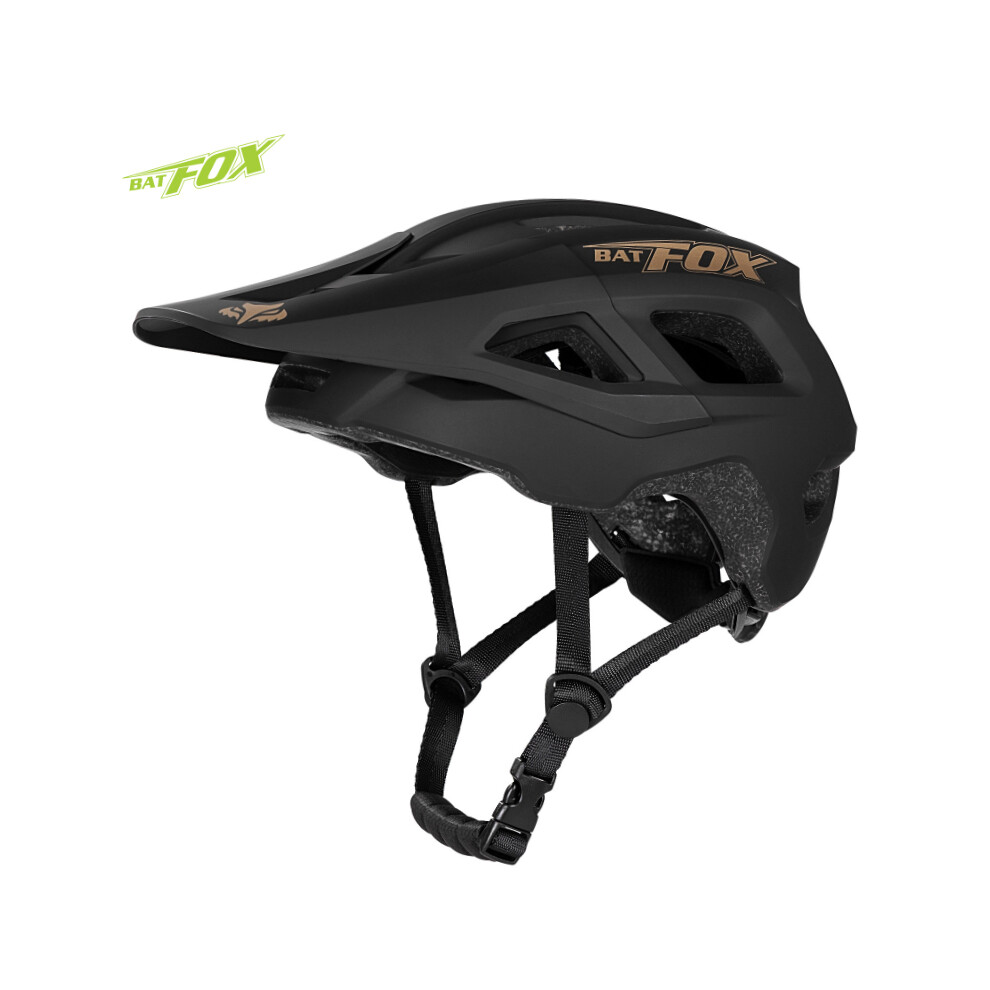 (L58-62CM, MA057-207 black gold) Helmet cycling MTB bicycle helmet integrally-molded Mountain bike visor helmet men women casco bicicleta mtb helmets-image-OPC-PGD88MT-NEW