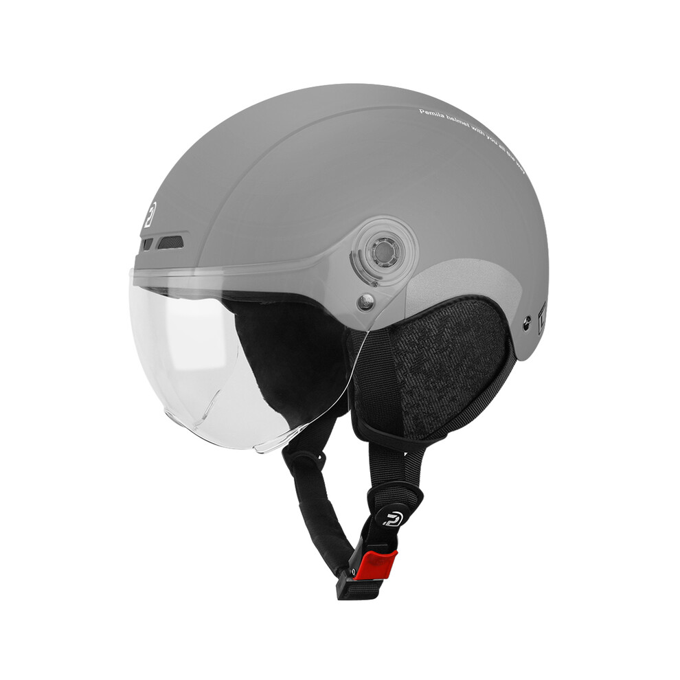 (55-62CM, Grey-Ear) The Four Seasons Cycling Helmet With Goggles Lens Ear Protection Bicycle Helmet MTB Reflective sticker E-Bike Bike-image-OPC-PGD88XJ-NEW