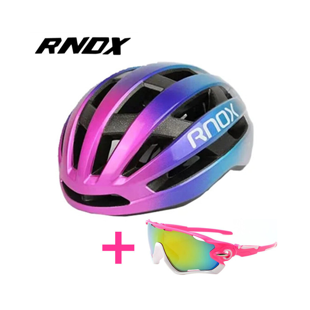 (Pink and glasses) Women Bicycle Cycling Helmet City Safety Ultralight Road Bike Helmet Men MTB Outdoor Mountain Sports Bicycle Helmet-image-OPC-PGD895B-NEW