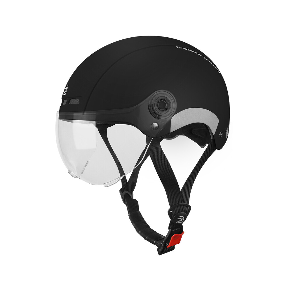 (55-62CM, V08-Black) Cycling Helmet With Goggles Lens Ear Protection Reflective Sticker Bicycle Helmet MTB Road E-Bike Bike Helmet For-image-OPC-PGD8995-NEW