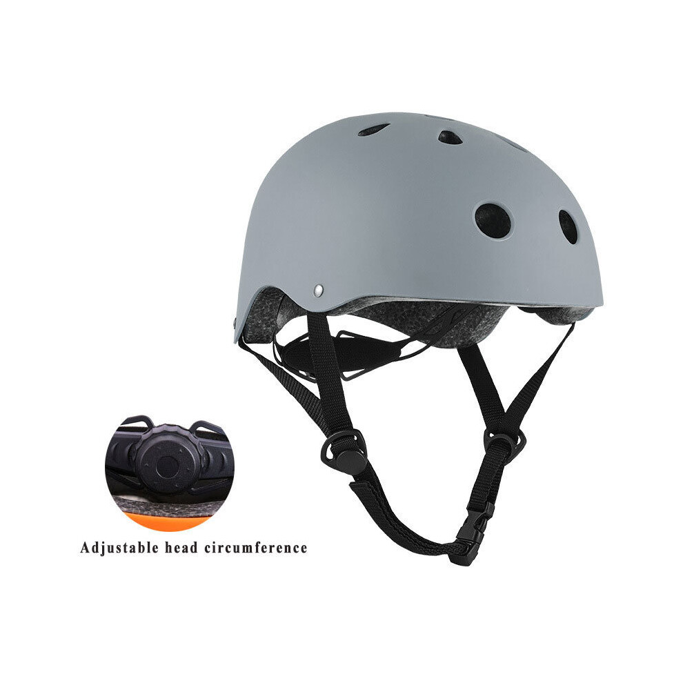 (L -56-61CM, Grey) Adjustable Helmet for kids Adult Cycling Helmets Skateboarding,Climbing,Roller Skating,Scooter,Bicycle Helmet Head-image-OPC-PGD8B8F-NEW