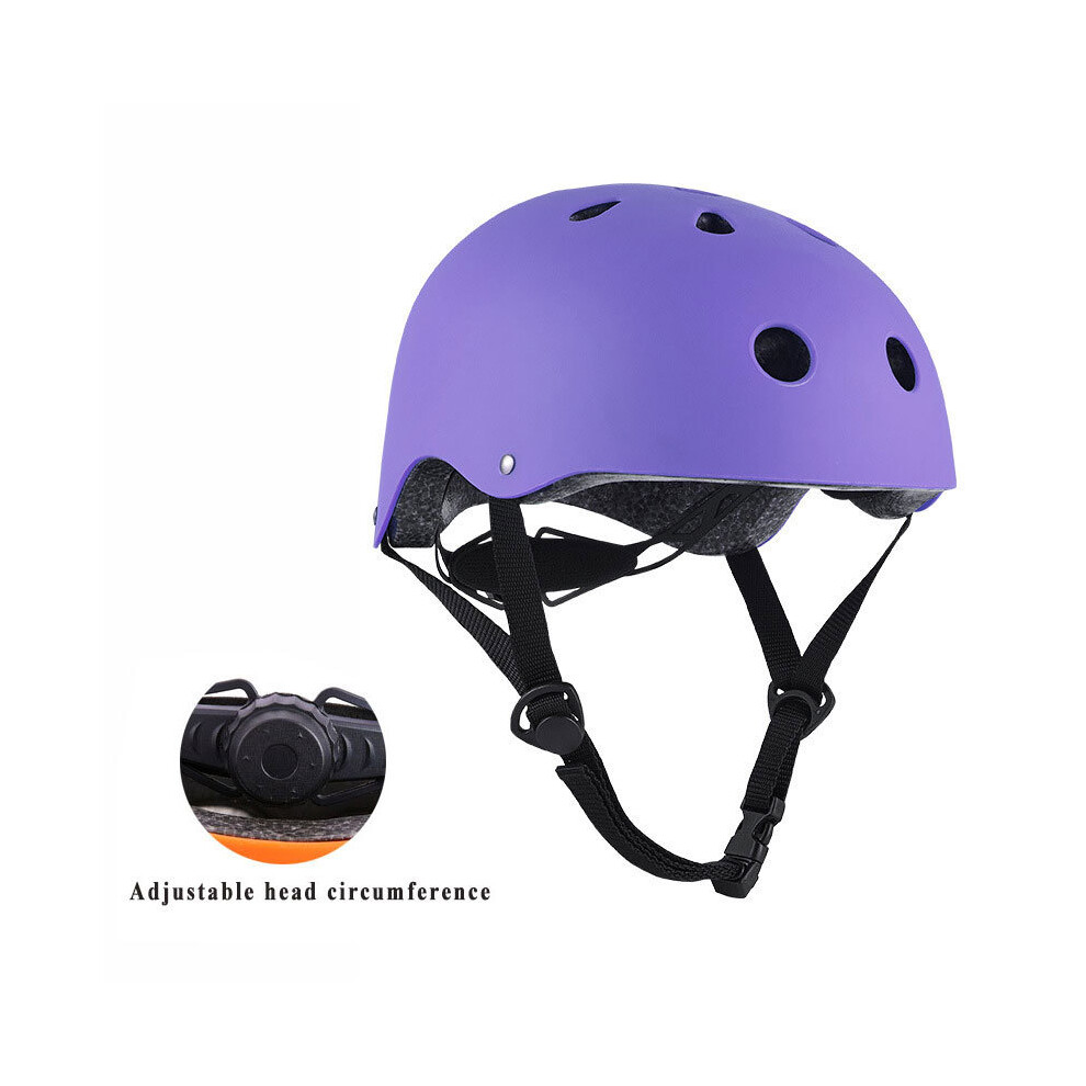 (M -52-58CM, Purple) Adjustable Helmet for kids Adult Cycling Helmets Skateboarding,Climbing,Roller Skating,Scooter,Bicycle Helmet Head-image-OPC-PGD8B8Y-NEW
