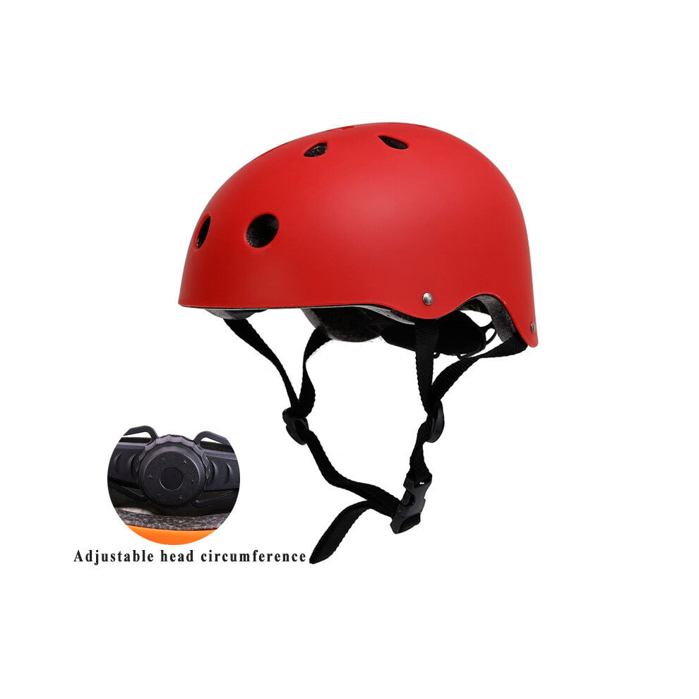 Red (S -48-56Cm, ) Adjustable Helmet For Kids Adult Cycling Helmets Skateboarding,Climbing,Roller Skating,Scooter,Bicycle Helmet Head