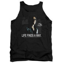 Trevco Sportswear UNI1159-TK-4 Jurassic Park Life Finds A Way Adult Tank Top, Black - Extra Large