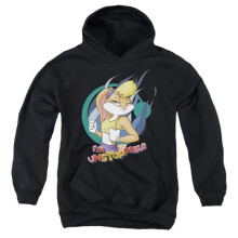Trevco Sportswear LT336-YFTH-1 Looney Tunes Lola Bunny Unstoppable Youth Hooded Sweatshirt, Black - Small
