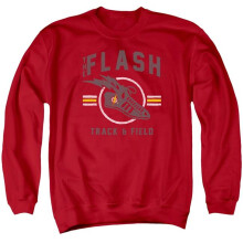 Trevco Sportswear JLA659-AS-2 JLA Track & Field Adult Crewneck Sweatshirt, Red - Medium