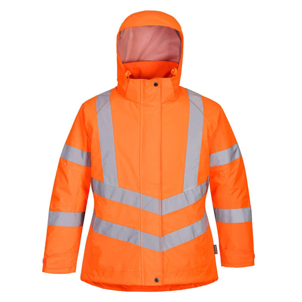 (XS, Orange) Portwest Womens/Ladies Oxford Hi-Vis Winter Jacket