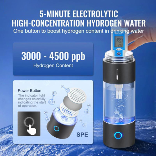 Bouteille d'eau à hydrogène 1400PPB Générateur de bouteille d'eau à hydrogène 1