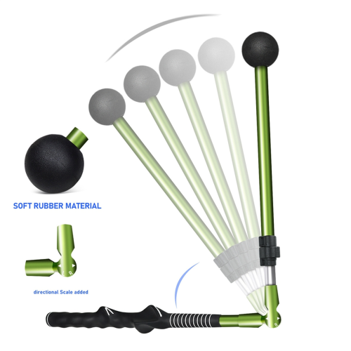 Golf Swing Trainer Exerciser Aid Adjustable Golf Training Aid Green 2