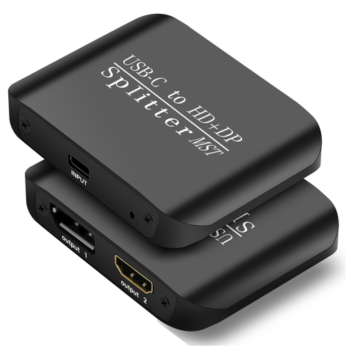 USB C para -Compatível + DP Splitter 8K Splitter 1