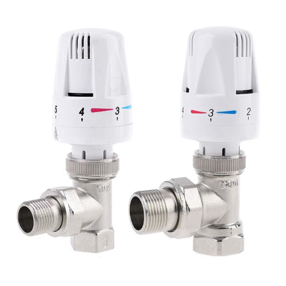 Vanne de régulation thermostatique automatique pour radiateur G1/2 pouce, vanne d'angle