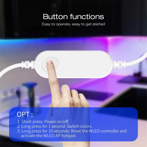 WLED ESP32 Mini-LED-Streifen-Controller RGB IC Digital 2