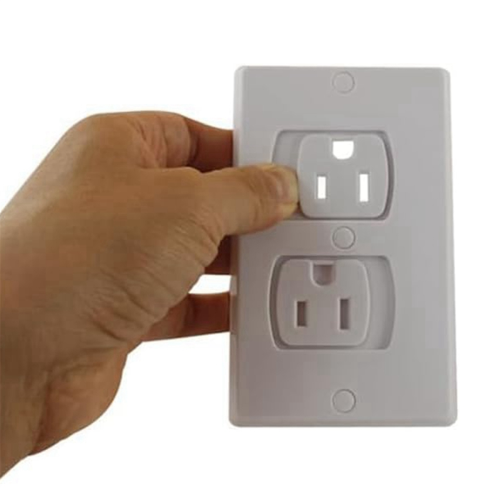 Self-Closing Socket Cover, White Safety Wall Electrical Socket, 2