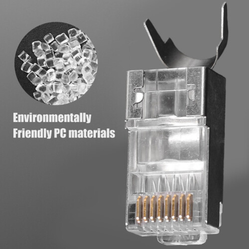20pcs CAT7 Metal Shielded RJ45 Connector Ethernet Cable Plug 2