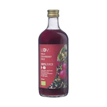 LOOV Wild Cranberry Juice Organic 500 ml 100% from Directly Pressed Organic Fresh Cranberries Contains no Sugar Added no Water Added Wild-Crafted